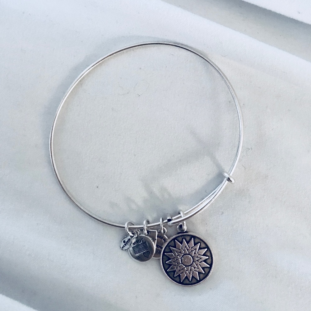 Alex and Ani Silver Sun bangle